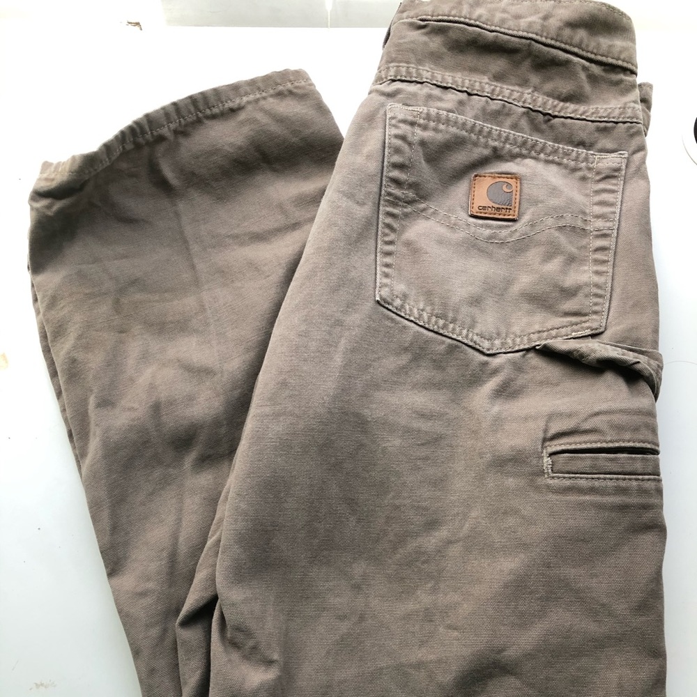 Men’s 28x30 Darker Kaki Carhartt Work Pants